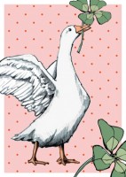 IL0112 Regina im Glück Gans illi Postkarte IL0112 Regina im Glück Gans illi Postkarte