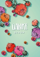 IL0397 Mali Dankeschön Ranunkeln Blumen Postkarte illi Nürnberg IL0397 Mali Dankeschön Ranunkeln Blumen Postkarte illi Nürnberg