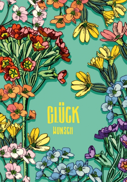 IL9098 Blumen Miala Glückwunsch Geburtstag Klappkarte illi Nürnberg