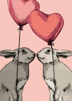 IL0111 Paola und Max Hasen Hochzeit illi Postkarte IL0111 Paola und Max Hasen Hochzeit illi Postkarte