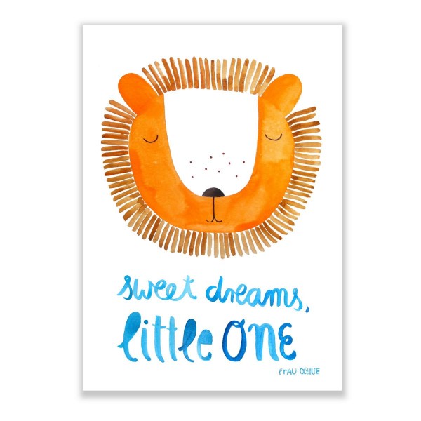 Frau Ottilie Print Löwe sweet dreams little one