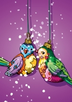 ILX0088 Vögel Kibas Postkarte illi Nürnberg Weihnachten ILX0088 Vögel Kibas Postkarte illi Nürnberg Weihnachten