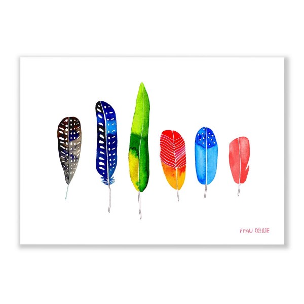 Frau Ottilie Print A4 Federn