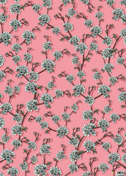 IL7036 Geschenkpapier illi Sakura Weiß Blumen