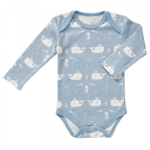 Fresk Babybody Whale Wal blue blau