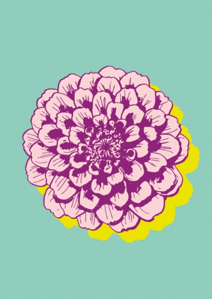 ILP002 Blume Zubi Postkarte illi Nürnberg