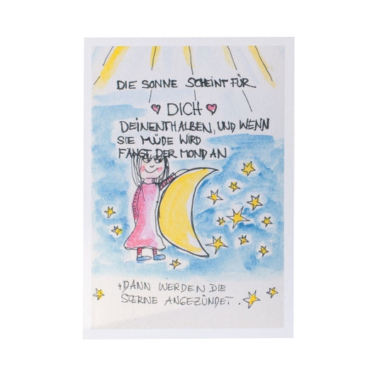 SiWi Postkarte Sonne Mond und Sterne Nürnberg