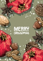 ILX0058 Grandolo Merry Christmas Weihnachten Gewürze Nüsse Nürnberg Postkarte ILX0058 Grandolo Merry Christmas Weihnachten Gewürze Nüsse Nürnberg Postkarte