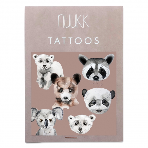 Bio Tattoo - Bären nuukk Braunbär Eisbär Koala Waschbär Panda