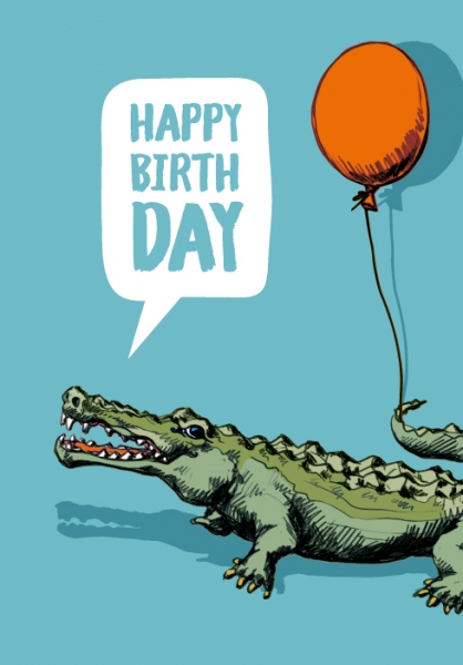 IL9062 Klappkarte illi Timso Happy Birthday Krokodil