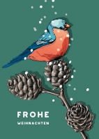 IL0187 Vilma Vogel frohe Weihnachten illi Postkarte IL0187 Vilma Vogel frohe Weihnachten illi Postkarte