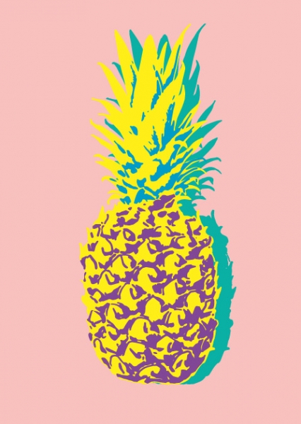 ILP006 Ananas Anuta Postkarte illi Nürnberg