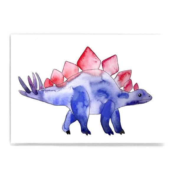 Stegosaurus Dinosaurier Postkarte Frau Ottilie