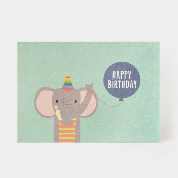 1097 Postkarte Happy Birthday Elefant kartenmarie Hamburg