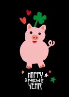 ILX0012 Happy New Year illi Postkarte ILX0012 Happy New Year illi Postkarte