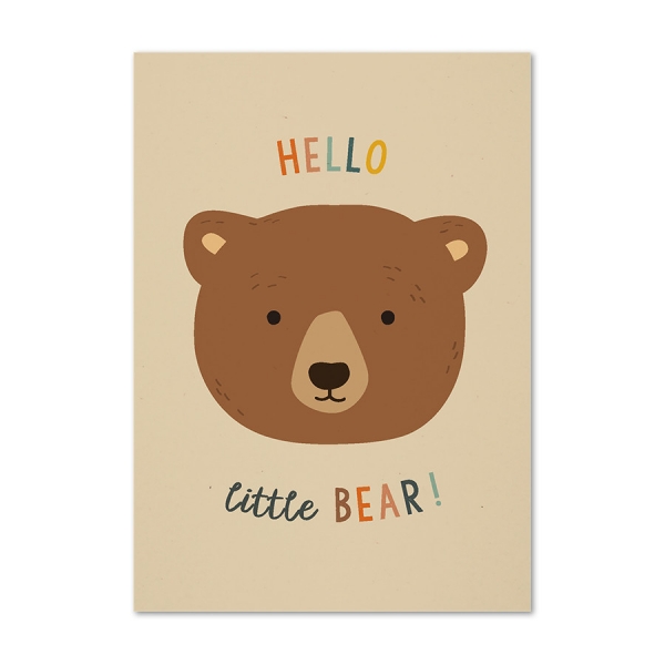 Postkarte -Hello little Bear! Tell Me Berlin Geburt Bär
