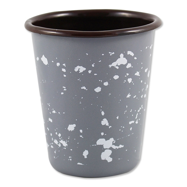 Emaille-Becher Marble Dots blaugrau Ava und Yves
