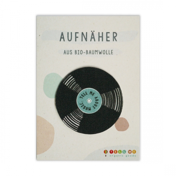 Aufnäher Vinyl 'Tell Me About Music' Tell Me Berlin