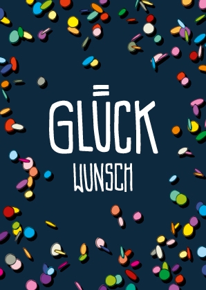 IL0253 Konfetti Glückwunsch illi Postkarte