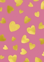 ILG012 Herzen Puso Goldprägung Postkarte illi Nürnberg  ILG012 Herzen Puso Goldprägung Postkarte illi Nürnberg