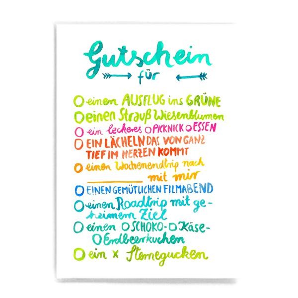 Frau Ottilie Gutschein Postkarte