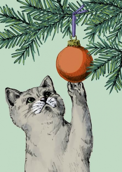 IL0135 Katze Lori Weihnachten illi Postkarte