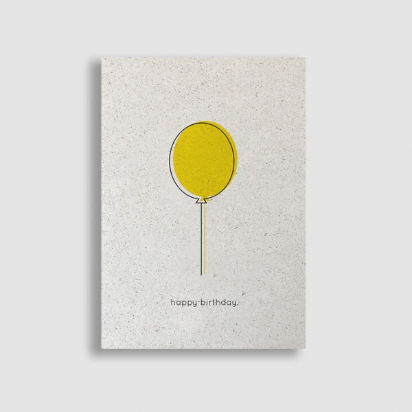Postkarte happy birthday. von sveeka aus Graspapier Geburtstag