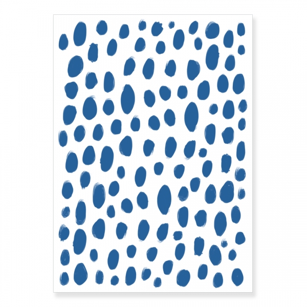 K. Lindeskov 06 Dots blaue Punkte Postkarte
