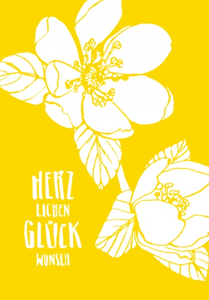 IL9054 Klappkarte illi Tupa Herzlichen Glückwunsch Blumen