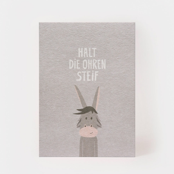 1030 Postkarte Halt die Ohren steif kartenmarie Hamburg Esel