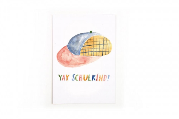 Gretas Schwester Postkarte Yay Schulkind Einschulung
