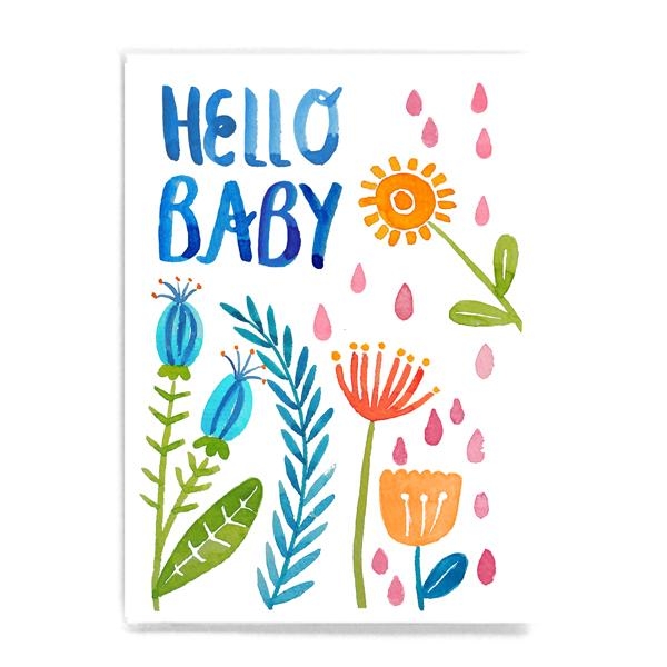 Frau Ottilie Postkarte Hello Baby Geburt