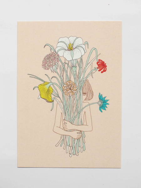 Postkarte Me Perdonas? Danke Blumen Ana de Lima Spanien